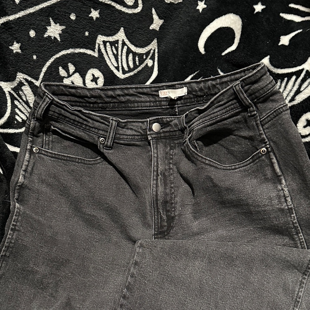Gianni Bini Black Wide Leg Denim Jeans